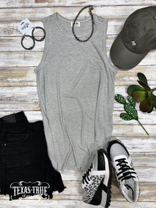 Grey and White tank